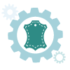 Icono de procesadora de cuero