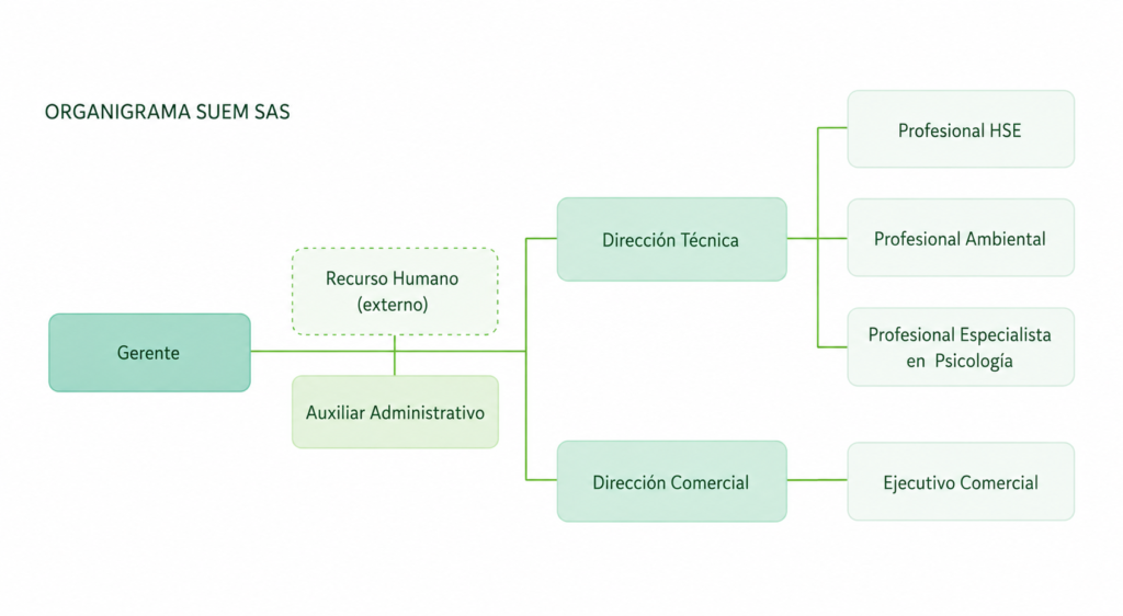 Organigrama empresarias de Suem